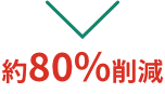 約80%削減